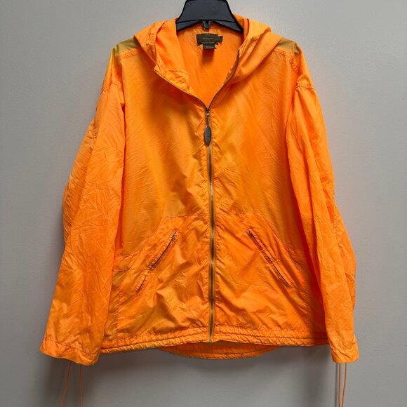 Men’s neon orange zip up windbreaker size large brand, Calvin Klein khakis - Picture 1 of 10